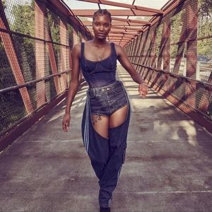 Ivy Park x Adidas Denim Chaps with Shorts - Size Small